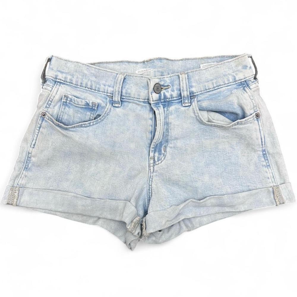 Old Navy Boyfriend Denim Shorts Size 2 Light Wash Rolled Hem Casual